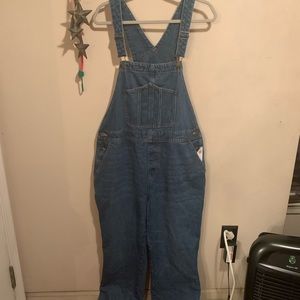 Old Navy dark blue Jean overalls
